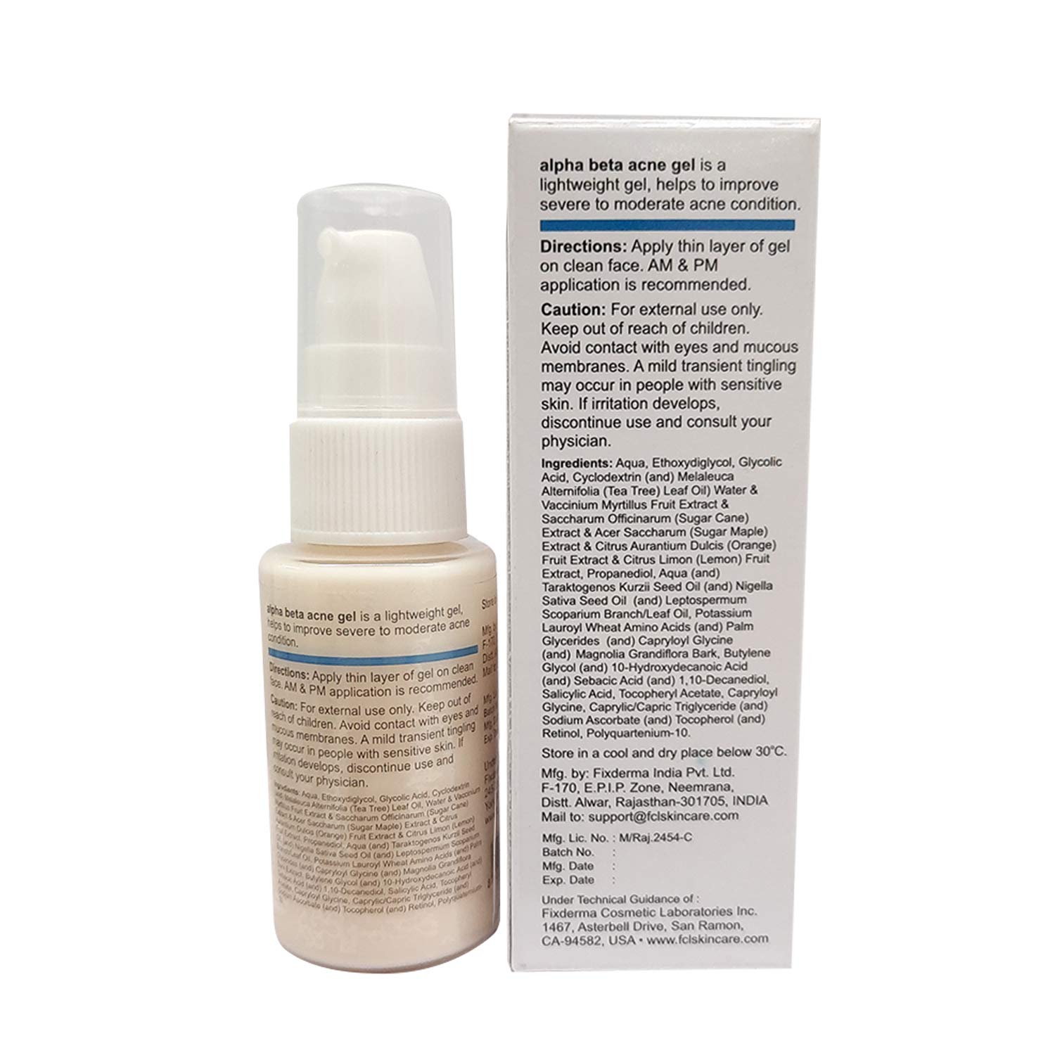 FIXDERMA FCL ALPHA-BETA ACNE GEL 30ML