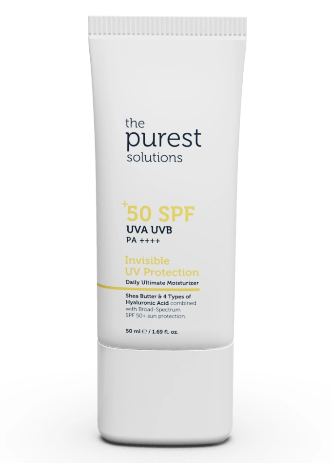 THE PUREST SOLUTIONS INVISIBLE UV PROTECTION DAILY INTENSIVE MOISTURIZER SPF 50+ 50ML