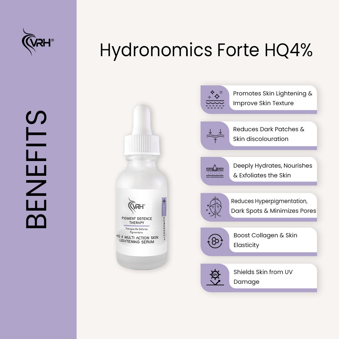 VRH HYDRONOMICS FORTE HQ 4% MULTI ACTION SKIN LIGHTENING SERUM 15 ML