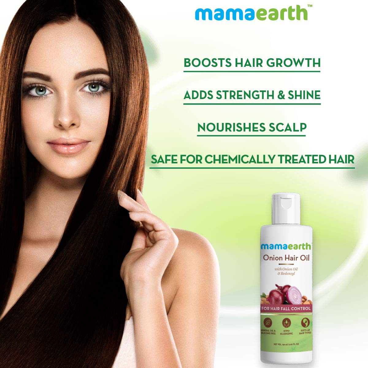 Mamaearth Onion Conditioner for Hair Growth & Hair Fall Control with Onion & Coconut, 250ml