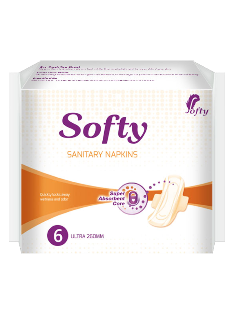 Softy Sanitary Napkins Ultra-thin 260/10 mm