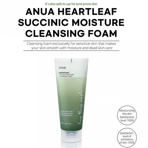 ANNUA - HEARTLEAF SUCCINIC MOISTURE CLEANSING FOAM 150 ML