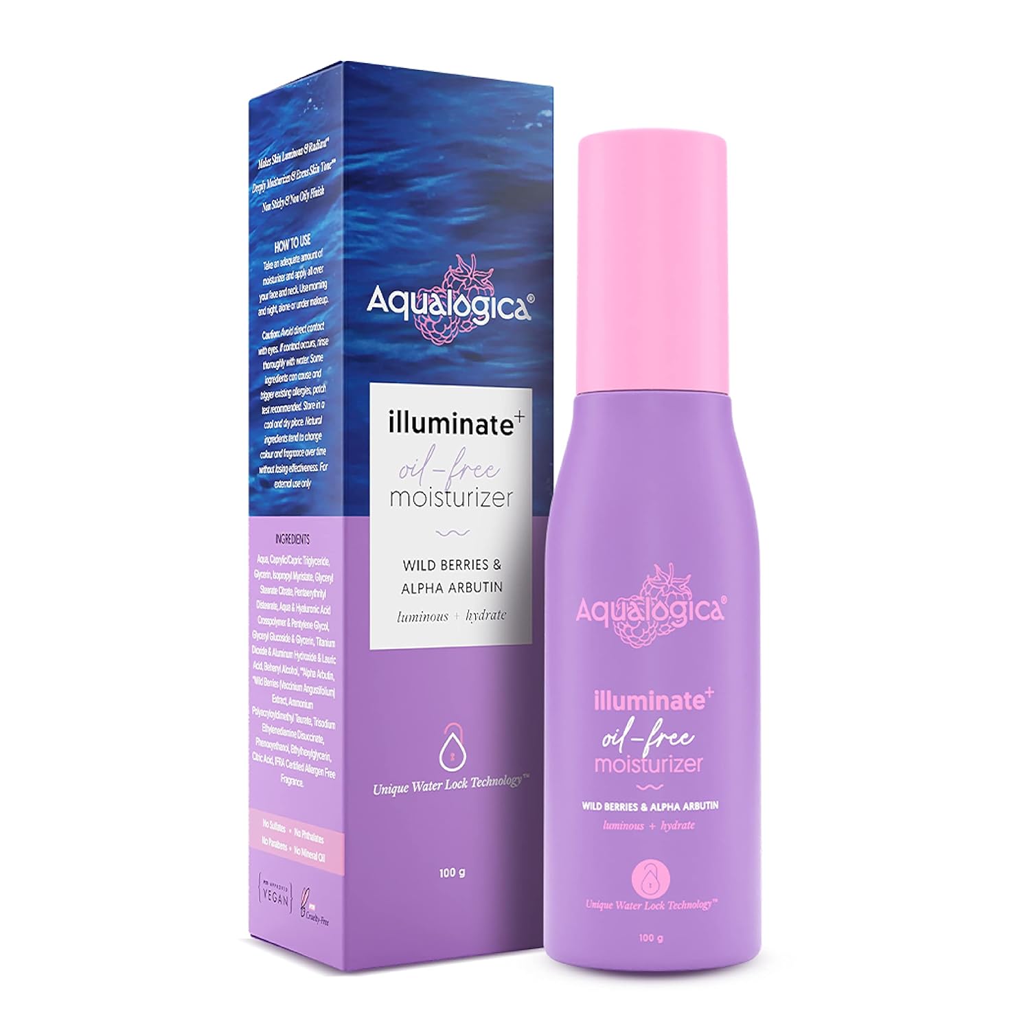 AQUALOGCA AQ ILLUMINATE + OIL FREE MOISTURIZER 100 GM