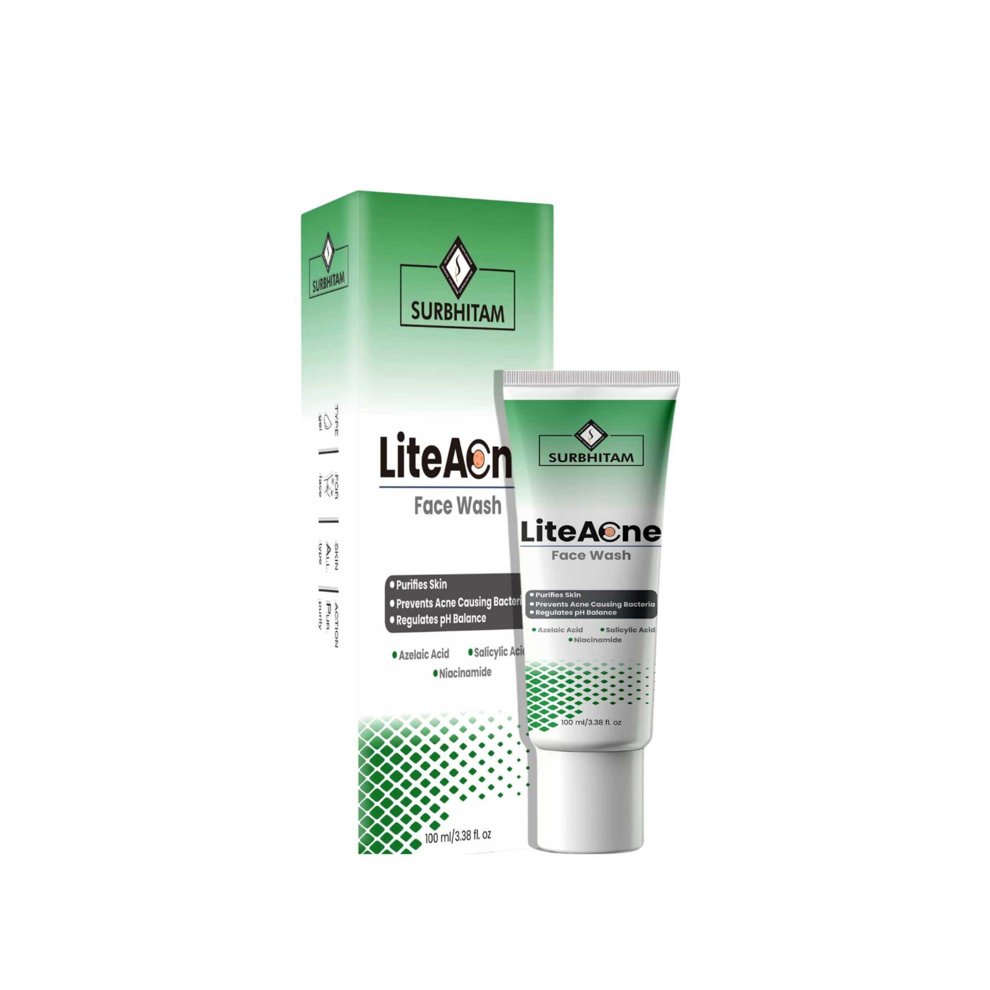 SURBHITAM LITEACNE FACE WASH 100 ML