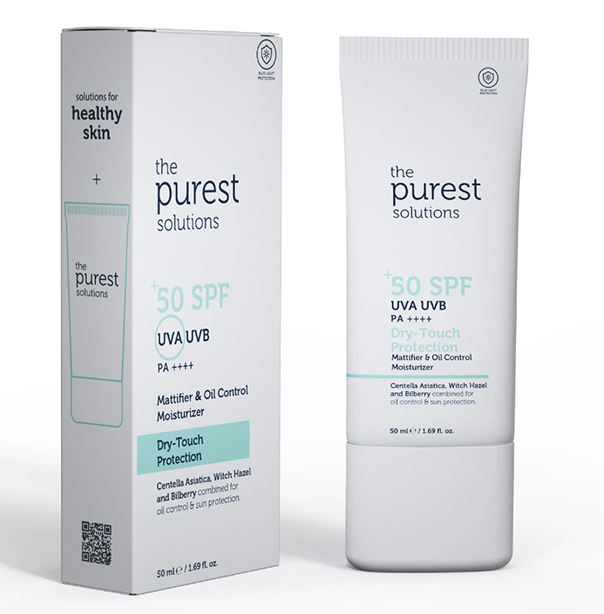 THE PUREST SOLUTIONS DRY-TOUCH PROTECTION MATTIFIER & OIL CONTROL MOISTURIZER FOR OILY SKIN SPF 50+ 50ML