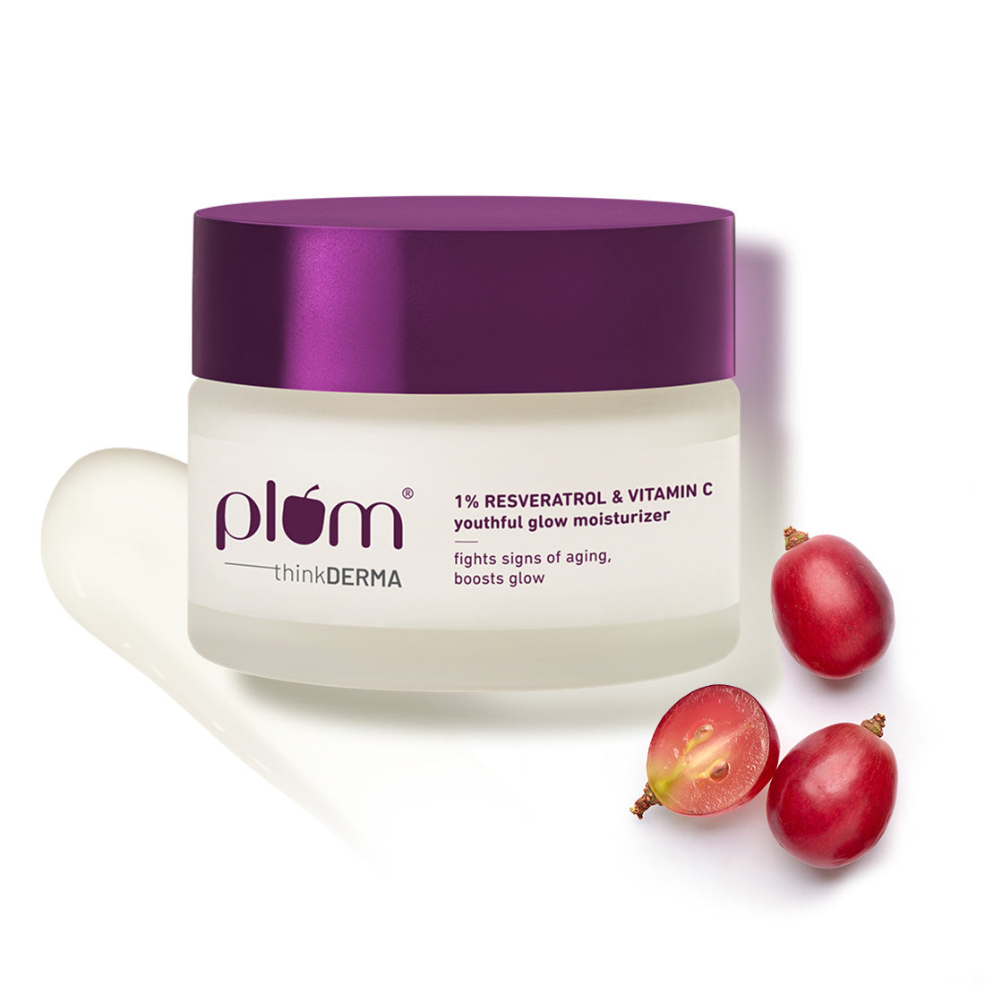 PLUM 1% RESVERATROL & VITAMIN C YOUTHFUL GLOW MOISTURIZER 50 GM