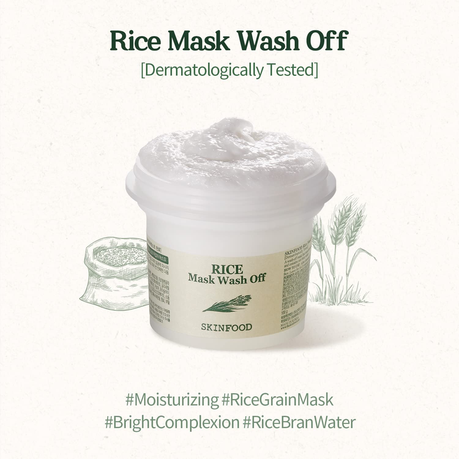 SKINFOOD - RICE MASK WASH OFF 120G