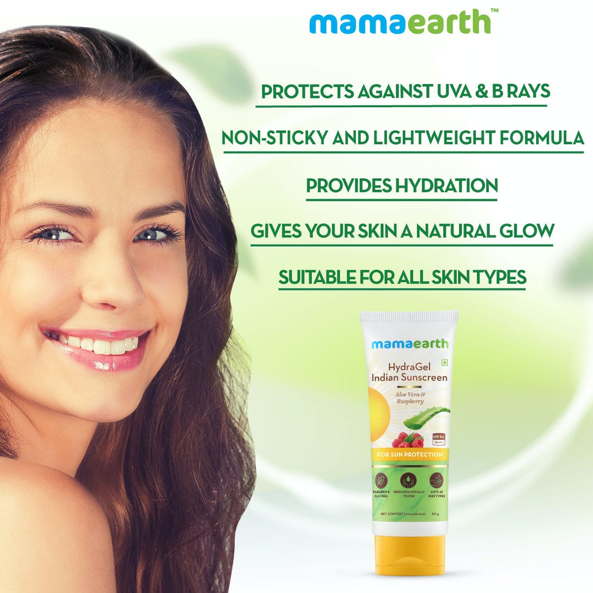 Mamaearth HydraGel Indian Sunscreen SPF 50