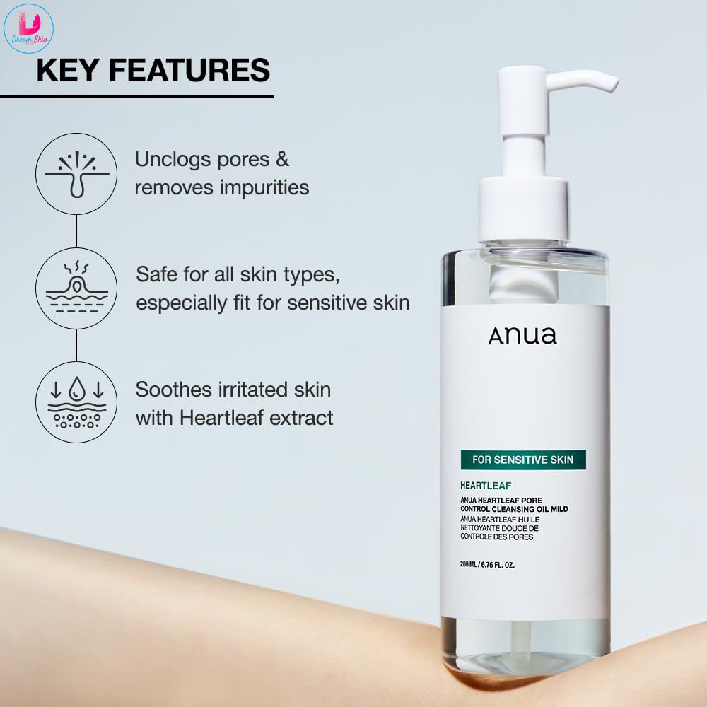 ANUA HEARTLEAF PORE CONTROL CLEANSING OIL MILD 200 ML