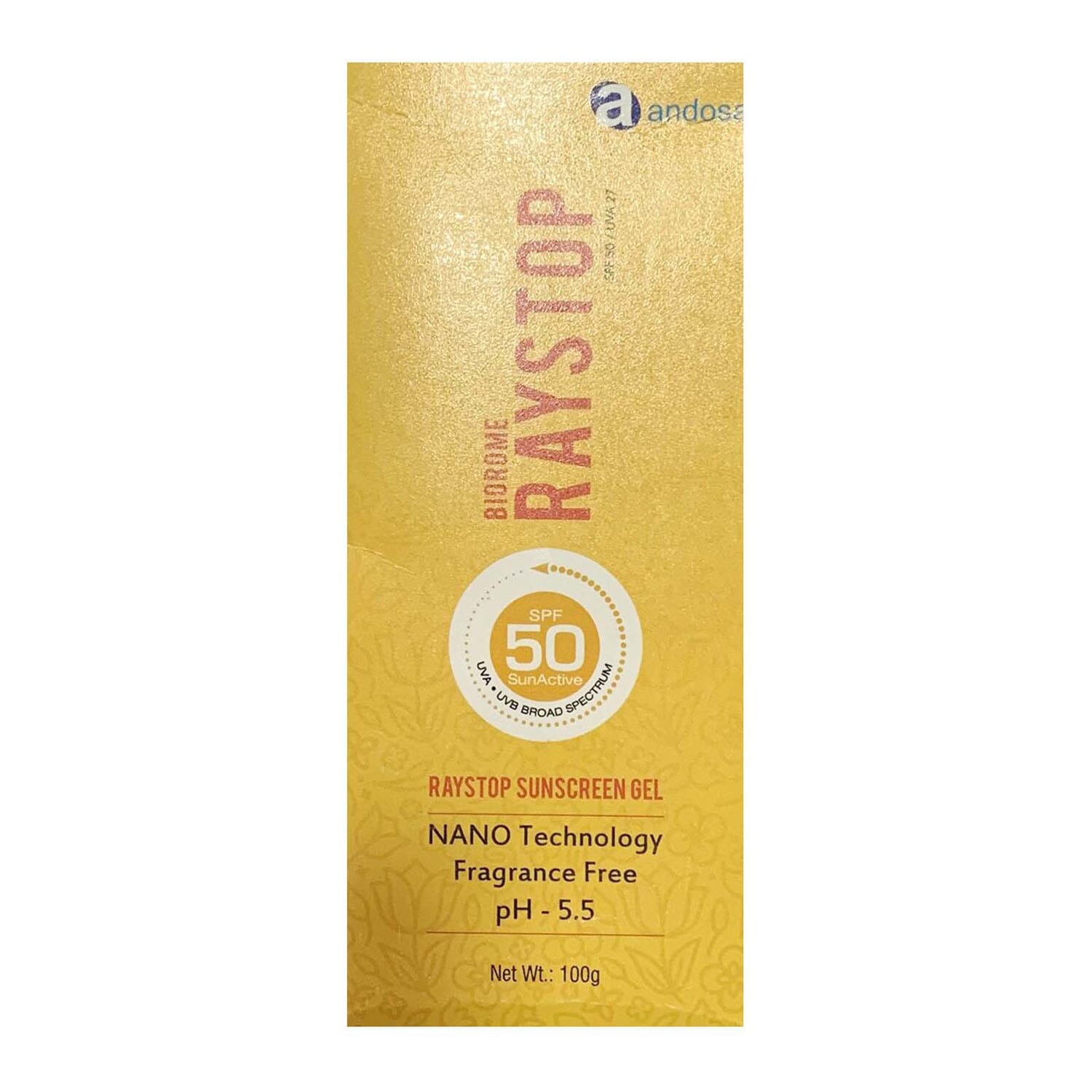 RAYSTOP SPF 50 GEL/100 GM