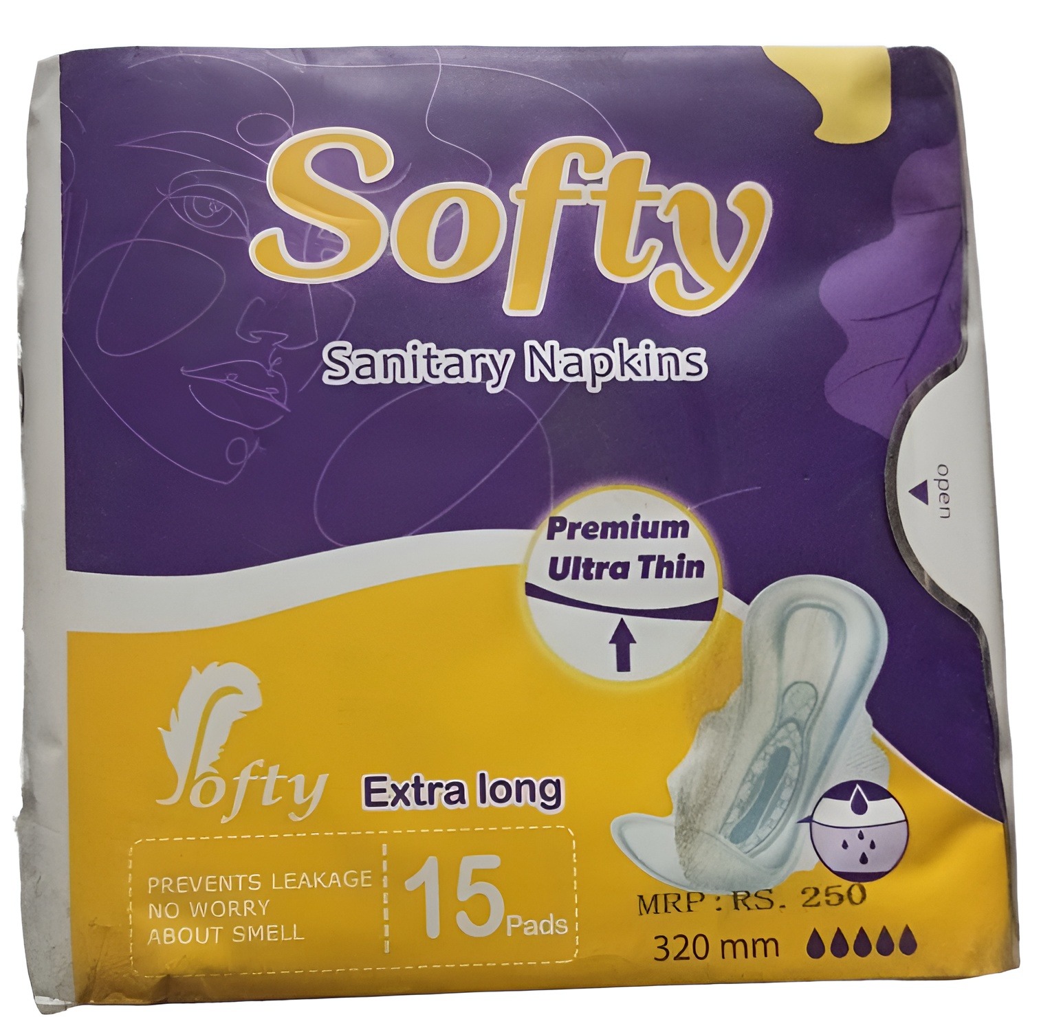 Softy Sanitary Napkins Premium Ultra-Thin 320/15 mm