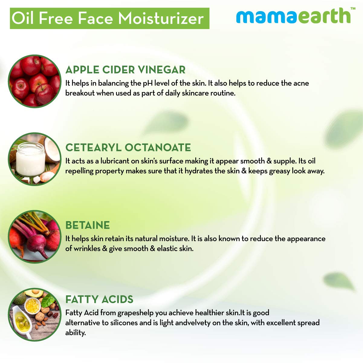 Mamaearth Oil-Free Face Moisturizer for Acne-Prone Skin,80ml