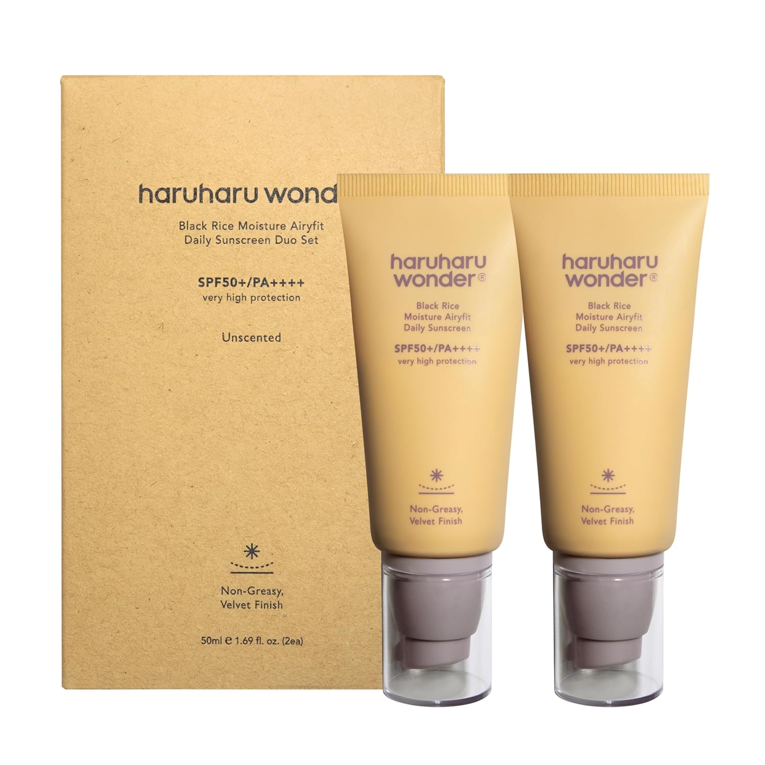 HARUHARU WONDER BLACK RICE MOISTURE AIRYFIT SUNSCREEN SPF50+/PA++++ 50ML