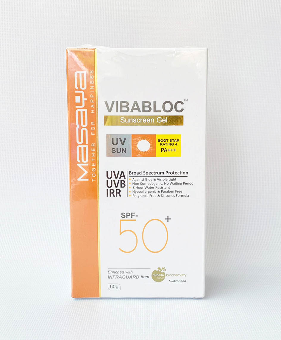 MASAYA VIBABLOC SPF 50+ PA+++ SUNSCREEN GEL 60 GM