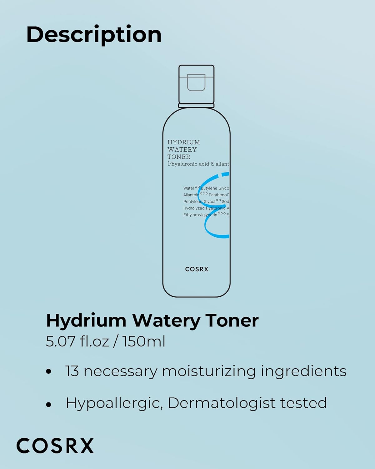 COSRX HYDRIUM WATERY TONER 150ML