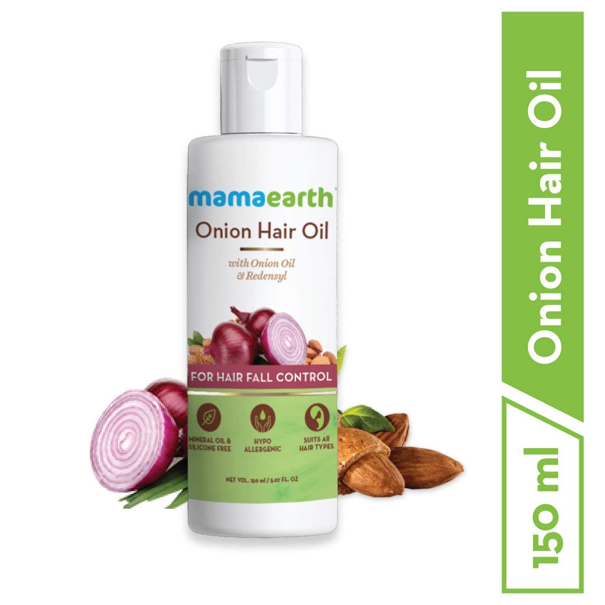 Mamaearth Onion Hair Oil for Hair Regrowth & Hair Fall Control with Redensyl 150ml