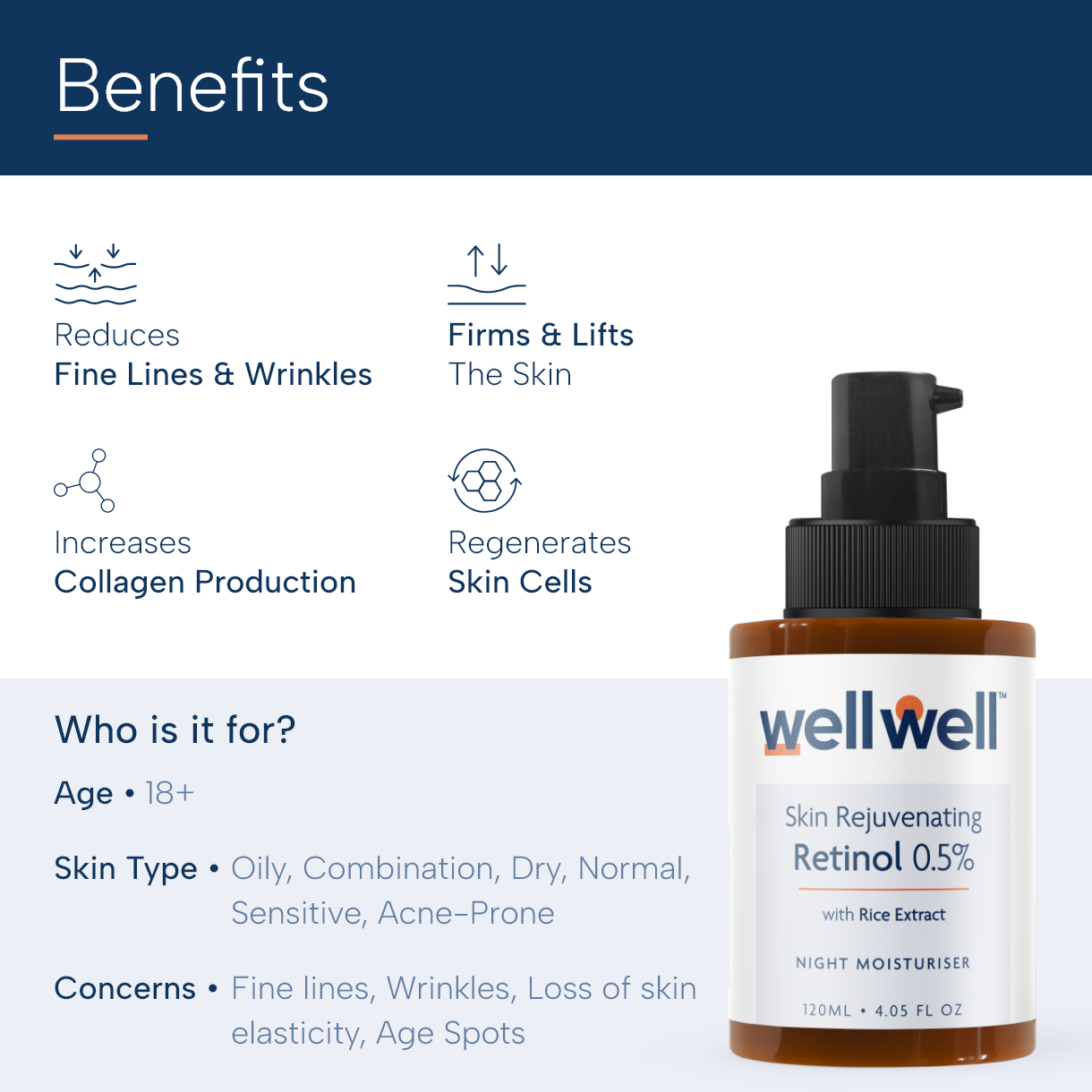 WELL RETINOL MOISTURISER 120ML