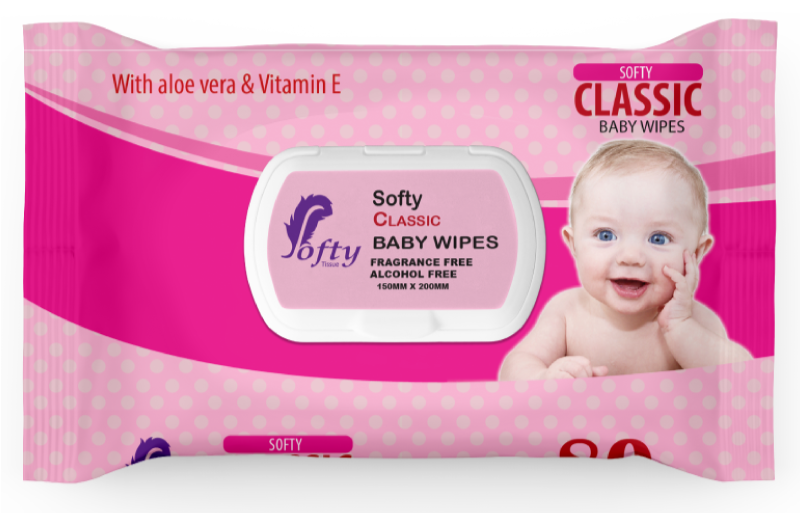 Softy Baby Wipes Classic With Cap