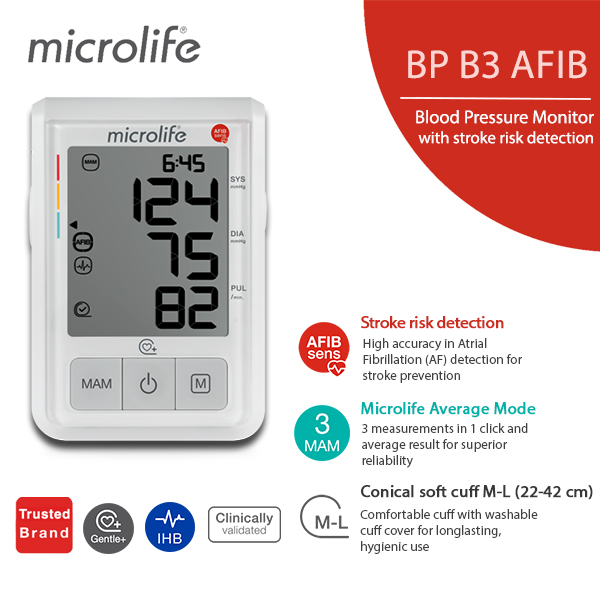 Microlife Auto Digital BP Machine (ARM) B3 Adanced Connect