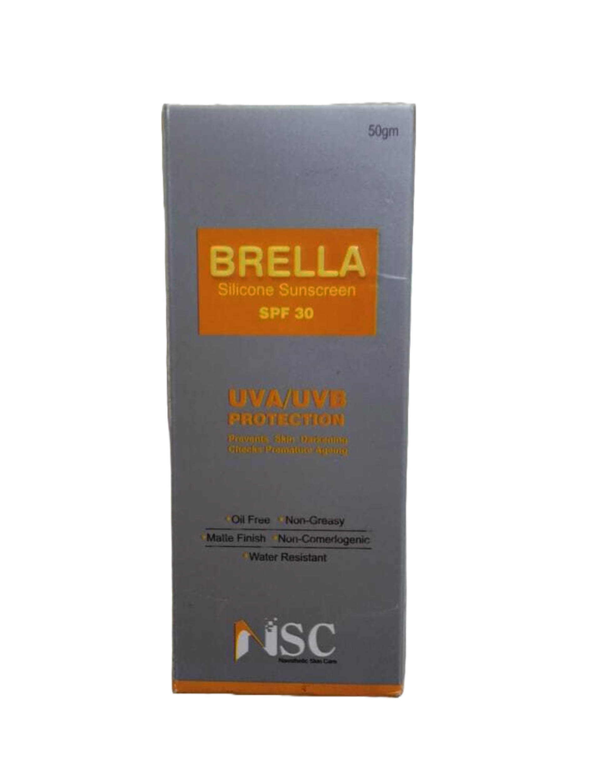 BRELLA SILICONE SUNSCREEN SPF 30, 50GM