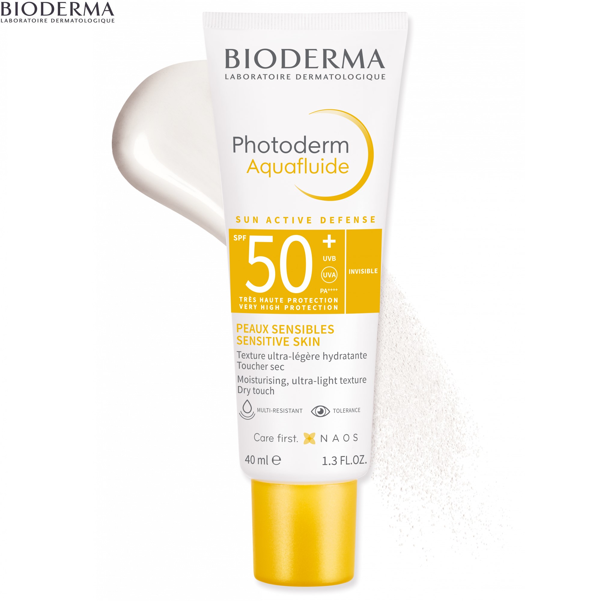 BIODERMA PHOTODERM AQUAFLUIDE SPF 50+ UVA UVB PA++++ SUNSCREEN 40 ML | INVISIBLE | SENSITIVE SKIN | MOISTURIZING | DRY TOUCH | ULTRA LIGHT TEXTURE