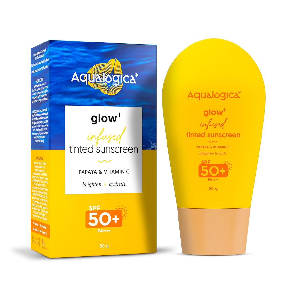 AQUALOGICA GLOW+ INFUSED TINTED SUNSCREEN 50 GM