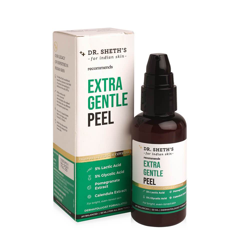 DR. SHETH EXTRA GENTLE PEEL GLYCOLIC & LACTIC ACID FOR EVEN TONED & RADIANT SKIN 50ML