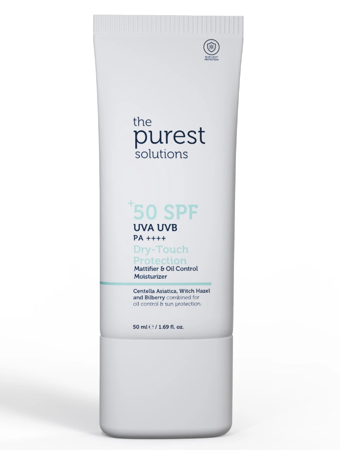 THE PUREST SOLUTIONS DRY-TOUCH PROTECTION MATTIFIER & OIL CONTROL MOISTURIZER FOR OILY SKIN SPF 50+ 50ML