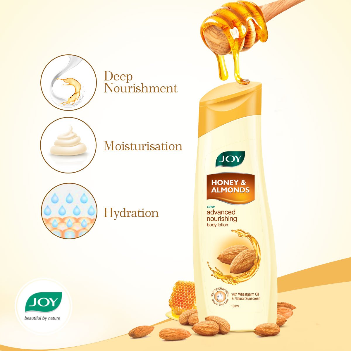 0Y HONEY & ALMONDS ADVANCED NOURISHING BODY LOTION - 300ML