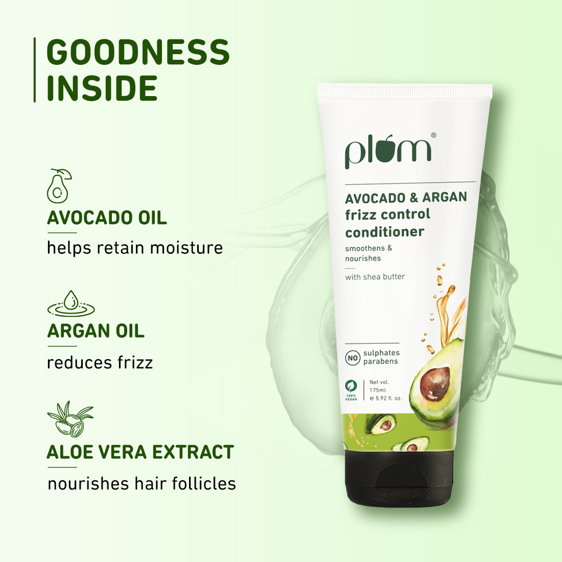 PLUM AVOCADO & ARGAN FRIZZ CONTROL CONDITIIONER 175 ML