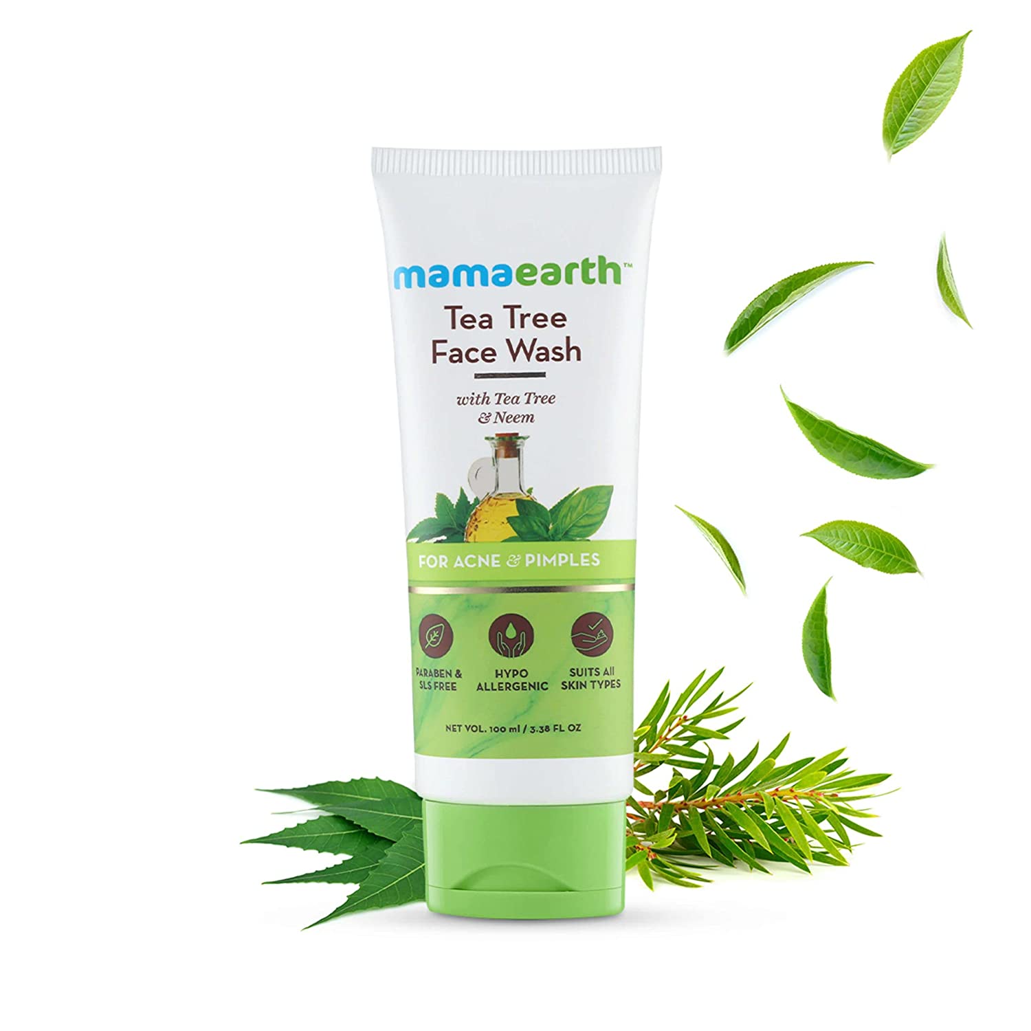 Mamaearth Tea Tree Natural Face Wash for Acne & Pimples Wash 100 ml