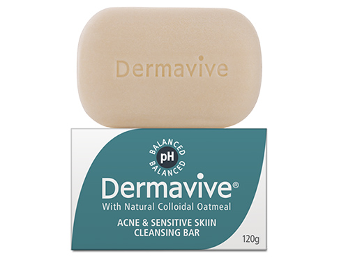 DERMAVIVE ACNE & SENSITIVE SKIN CLEANSING BAR 120 GM