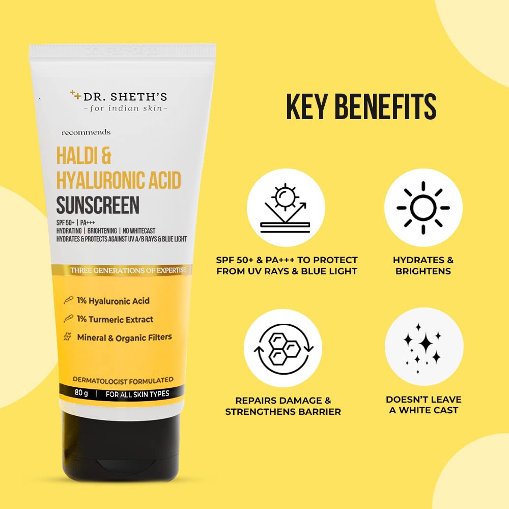  DR. SHETH HALDI & HYALURONIC ACID SUNSCREEN 50 GM