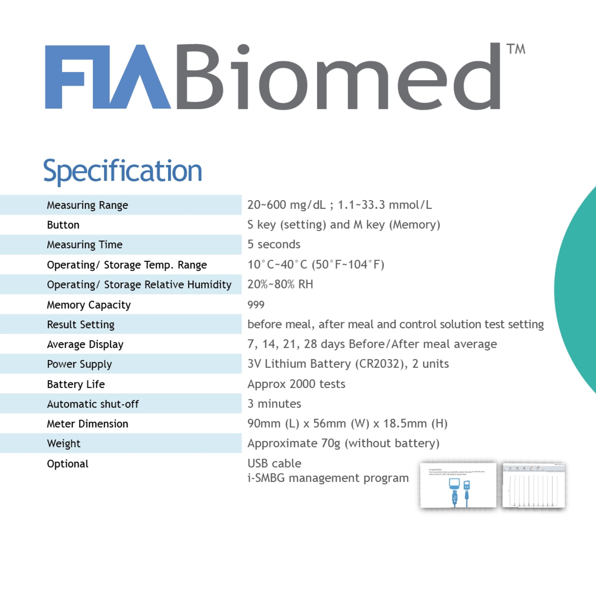 Fia Biomed Glucometer Machine